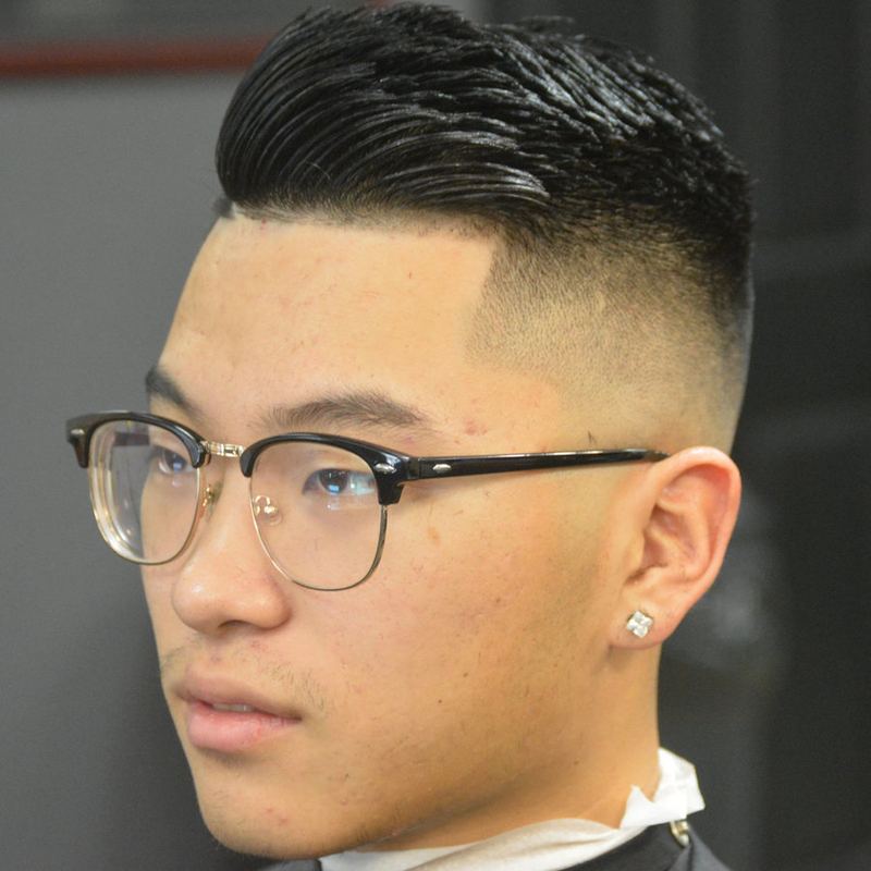 Skin faded comb over
